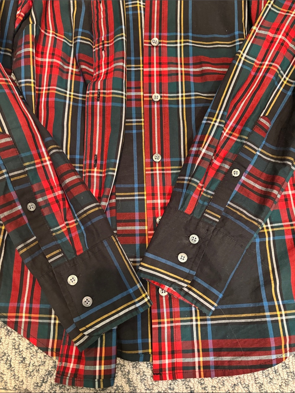 J. Crew Red and Black Plaid Button-Down Shirt - Picture 4 of 5